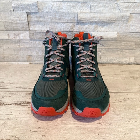 Men's Hiking L.L.Bean Access Hiking Boots Mid Waterproof Size 10 Green TEK 2.5 - Picture 4 of 11
